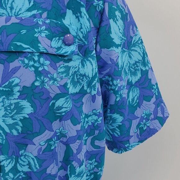 Orvis‎ vintage house dress, short sleeves blues.. Great little housedress. Y2K - Picture 4 of 7